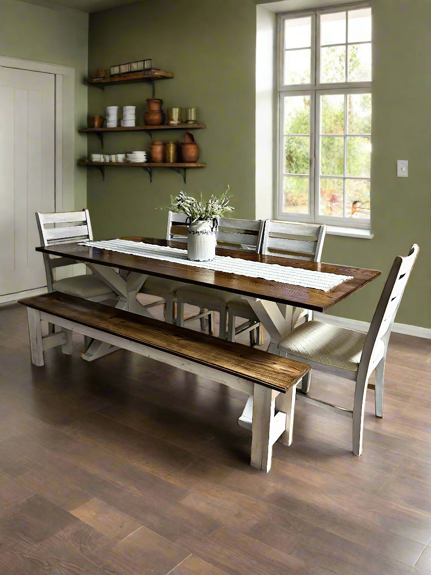 Farmhouse Ash Dining Table Set