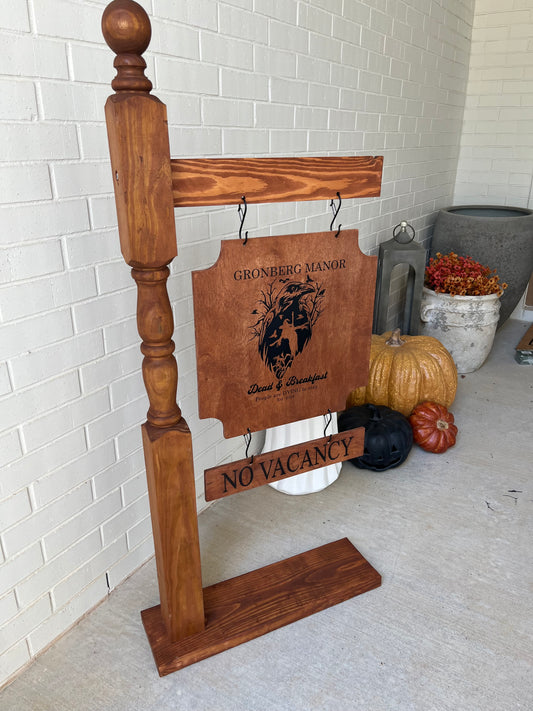 Dead & Breakfast Hanging Porch Sign