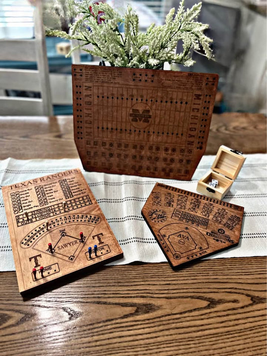Custom Sports Dice Game - Baseball or Football